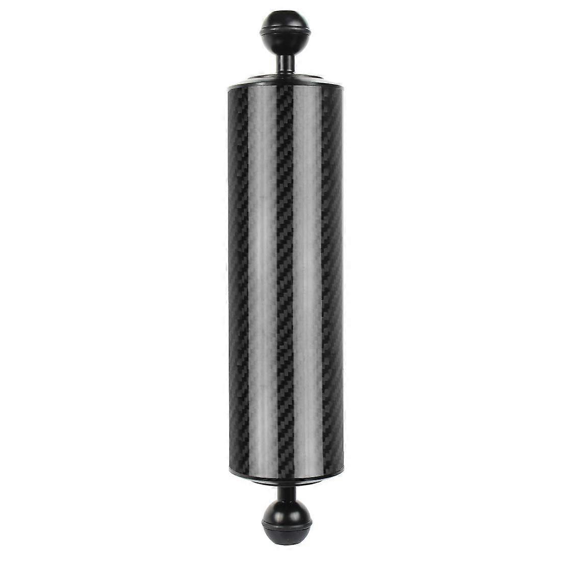 Underwater Carbon Fiber Float Buoyancy Arm Dual 1" Ball Head Camera Tray 10" Flashlight Holder for DSLR Mount Black
