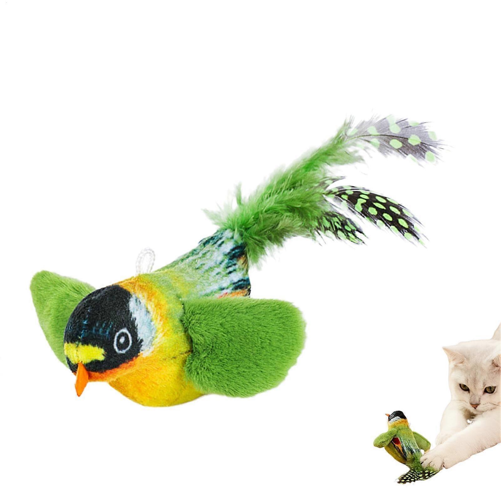 Simulated chirping bird cat toy, flying cat toy for house cats  cat chew toy, plush toy, kitten toy  interactive cat toy, flying bird toy