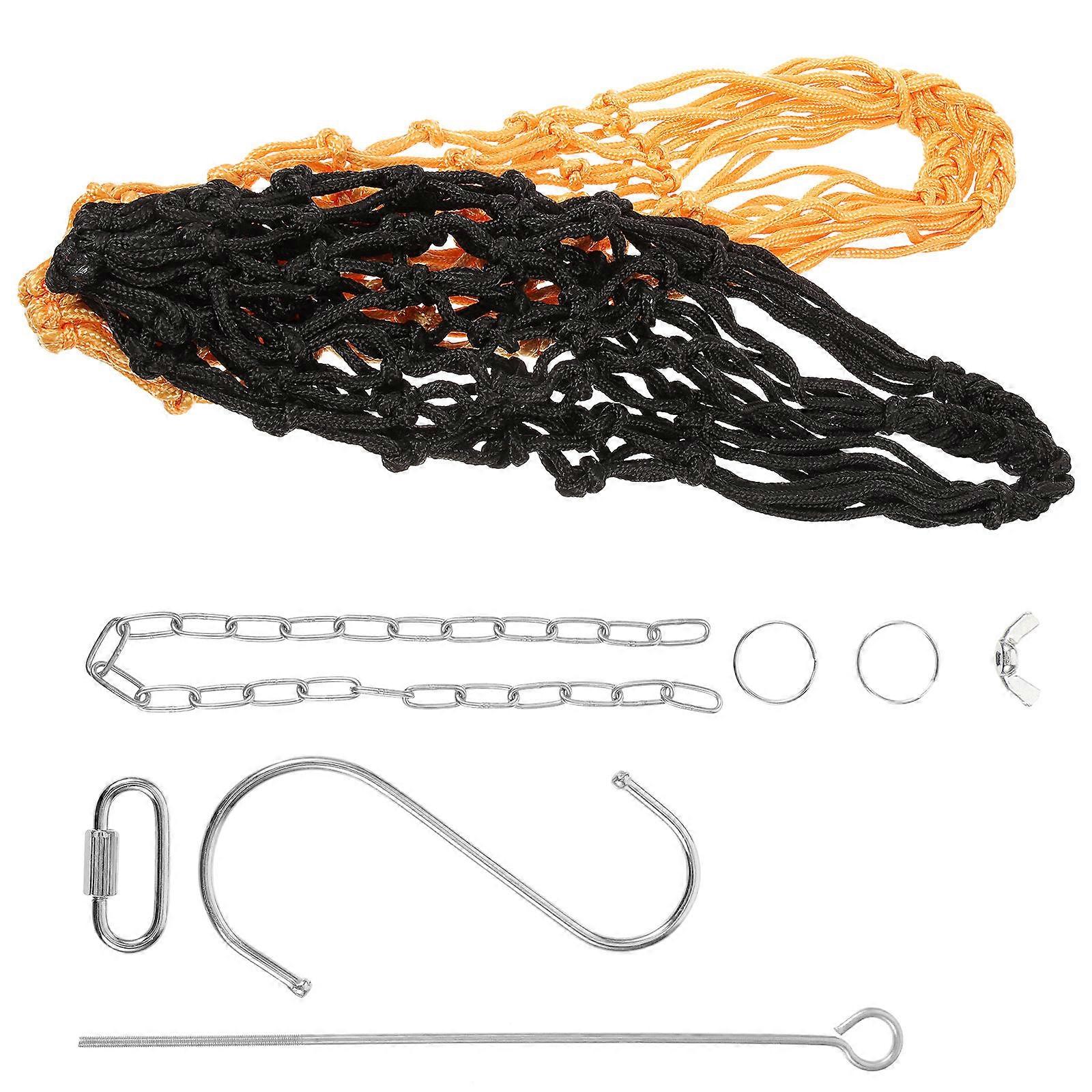 Hanging Feeder For Hens Feeding String Bag Pets Feeding Time Chicken Coop 60x35Cm 1Set