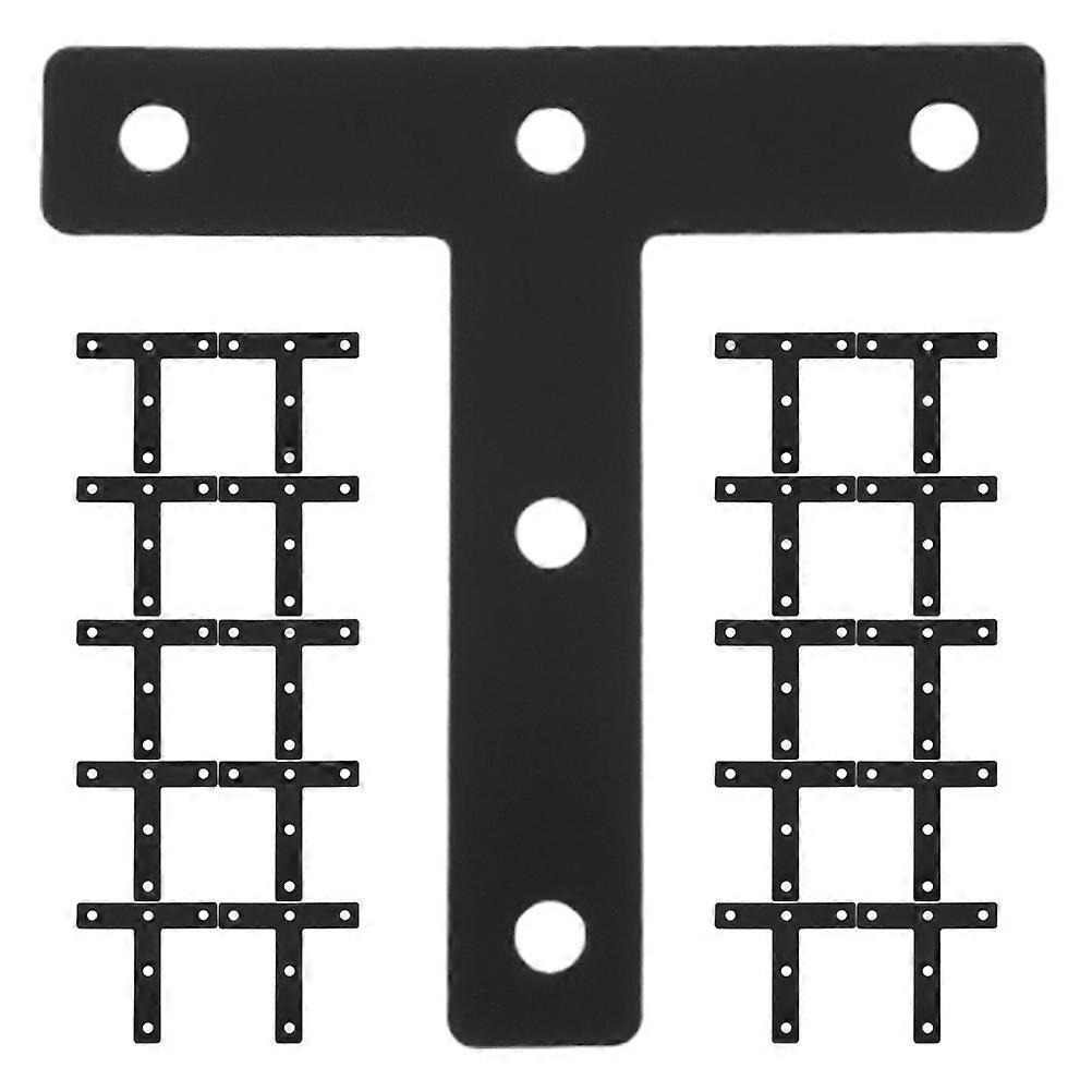T Shaped Mending Bracket Plate T Shelf Bracket Plate Furniture Fixing Board Connection Repair Support 30Pcs