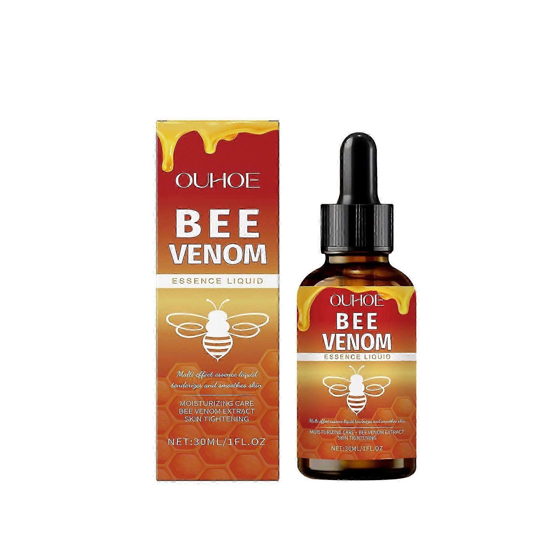 Bee Venom Facial Firming Essence Tightens and Lightens Fine Lines, Softens Skin, Improves Rough Skin and Makes Skin Smooth and Tender