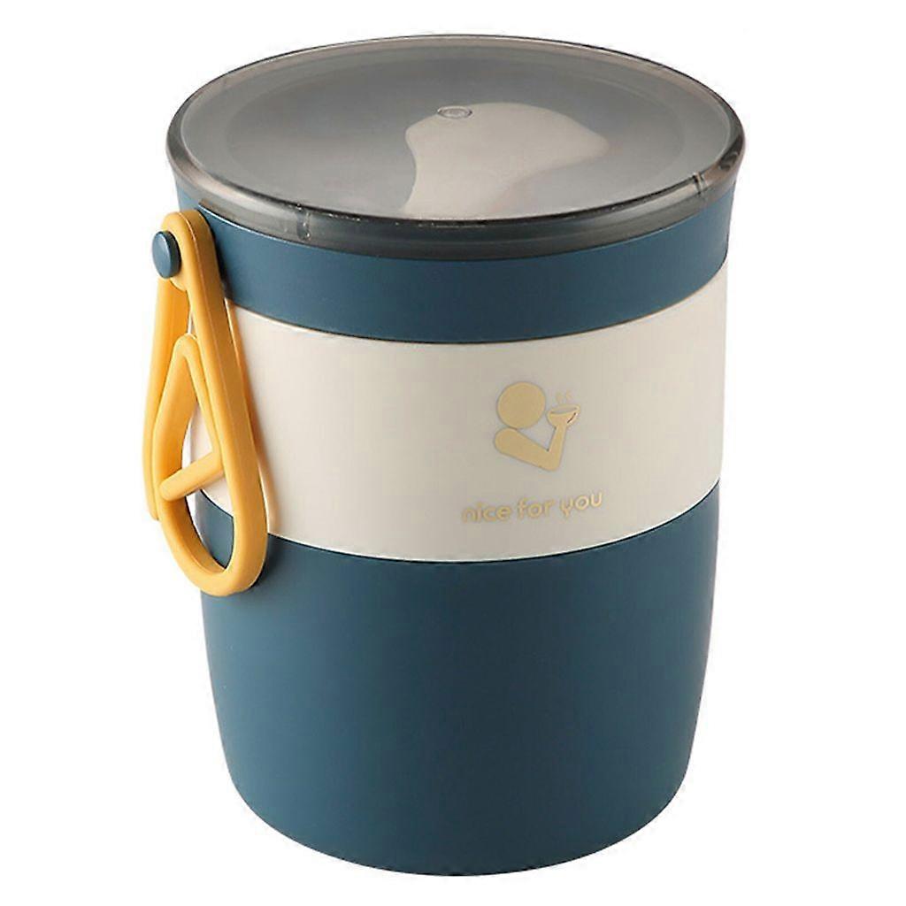 Breakfast Cup, Large Capacity, Microwave Safe, Navy Blue.