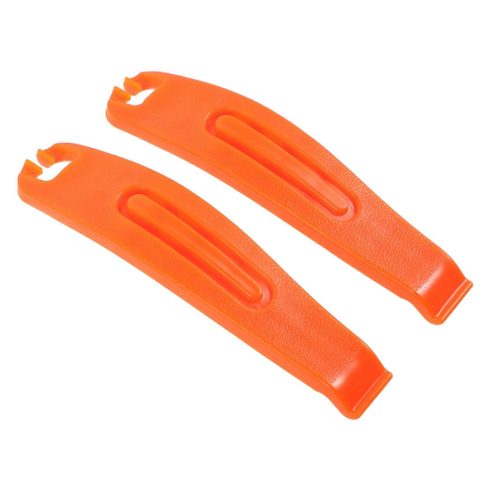 Bicycle Tyre Plug Install Tool Set of 2, Nylon Tyre Change Bars, Mountain Bike Tyre Remover Levers, Orange
