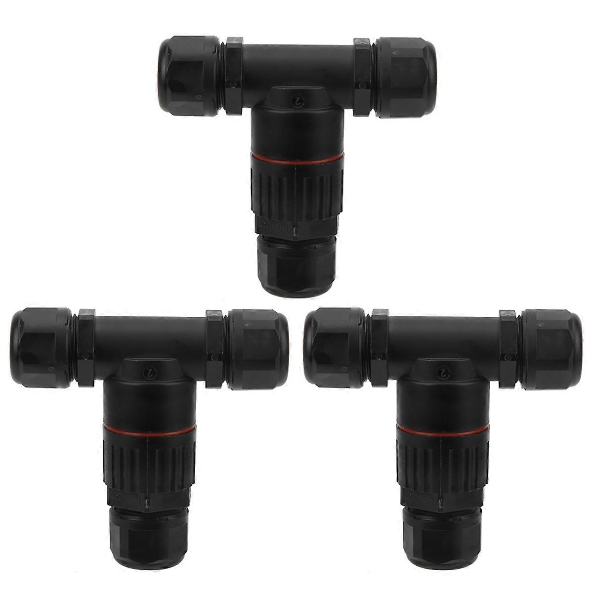 3 Way T Shape Outdoor Industrial Wire Middle Waterproof Connector