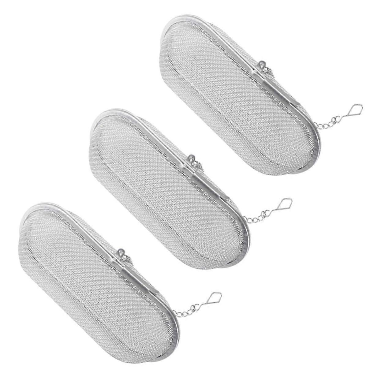 3-Piece Tea Strainer Set, Rectangular Tea Baskets with Fine Mesh, Reusable Stainless Steel Tea Filter for Loose Leaf Tea