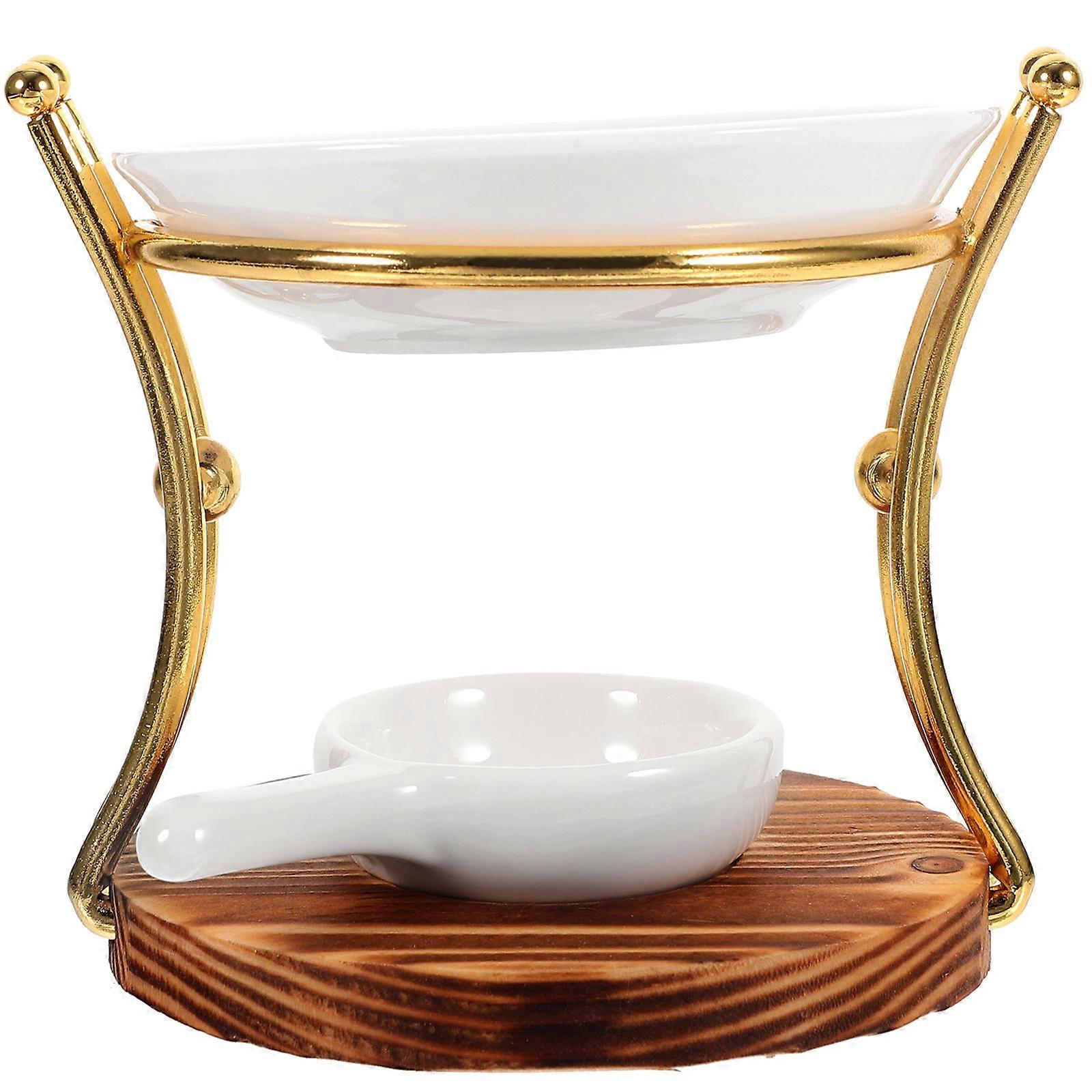 Kerámia aroma diffúzor fa talppal Erős olajégő viaszolvadékokhoz és teamécses gyertyákhoz Ideális otthoni, irodai és hálószobai kikapcsolódáshoz