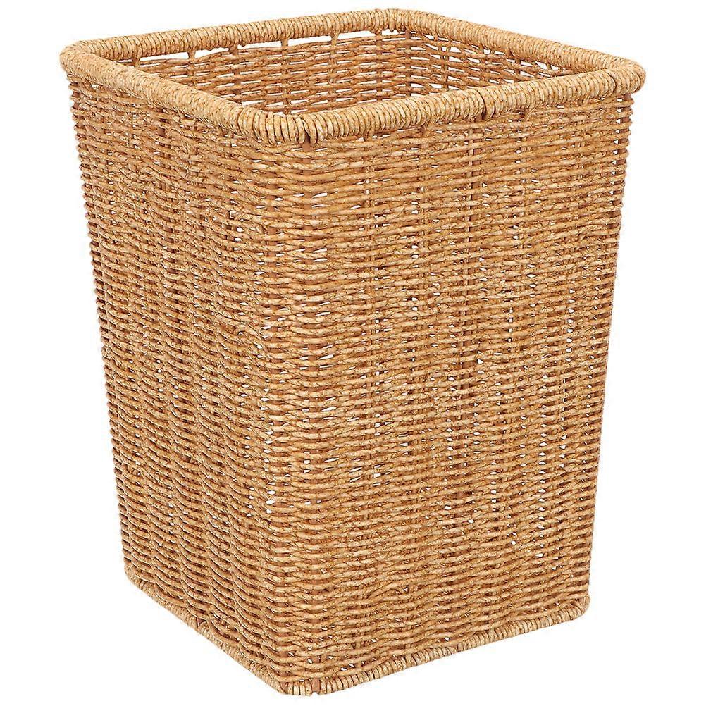 Woven Trash Can for Bathroom & Kitchen – Natural Rustic Waste Basket Design, Lightweight & Practical for Home Decor and Housewarming