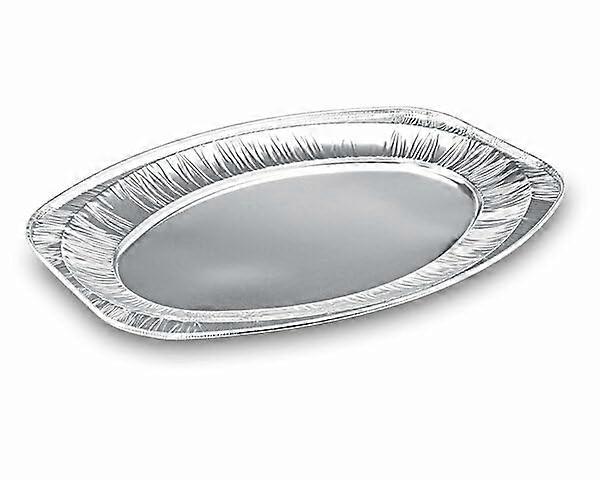 Aluminium Catering Plates 10 Pack, 445 x 295 mm Heavy-Duty Serving Plates for Parties and Events