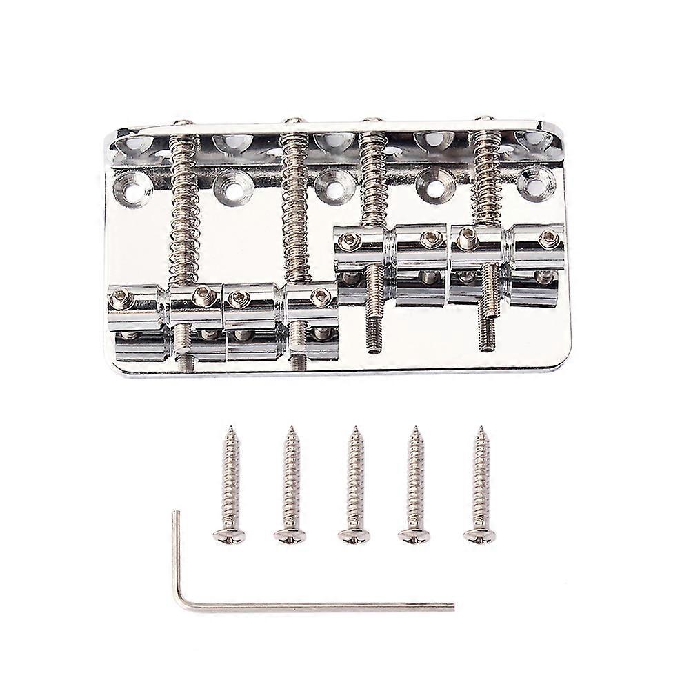 Vintage Bass Bridge Top Load Strings Fixed Bass Bridge For Guitarists 8X41X14Cm 1Set