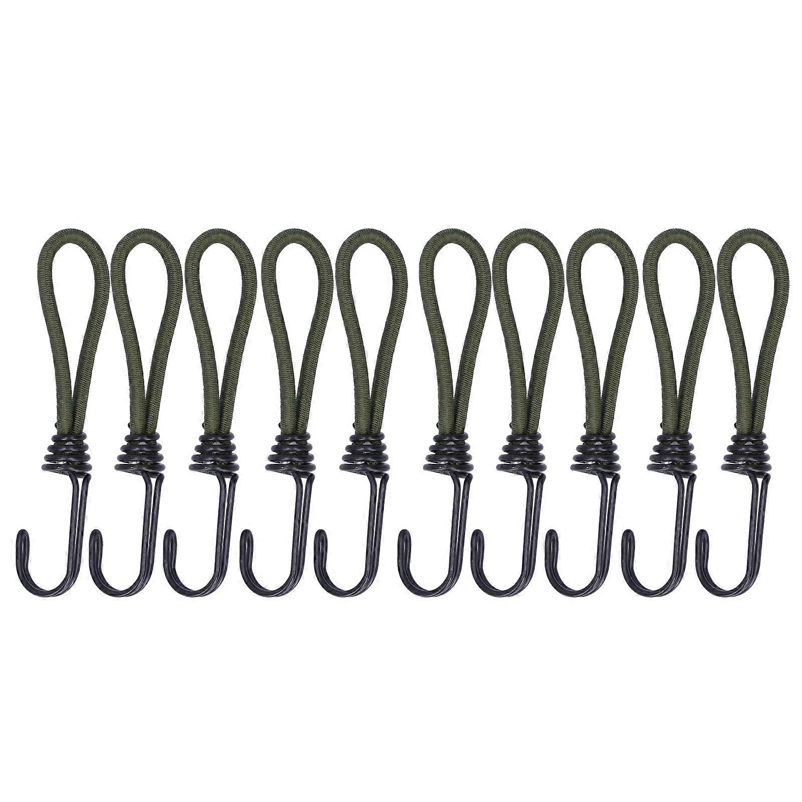 10pcs Tent Elastic Rope with Hook Camping Tent Fixation Elastic Rope AccessoriesYMJJ
