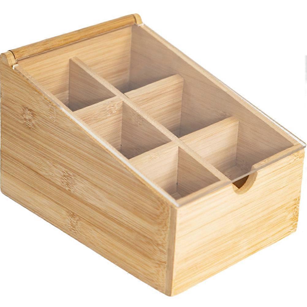 Coffee Station Accessories Bamboo Organizer Rectangular Storage 22x16cm 1Pack