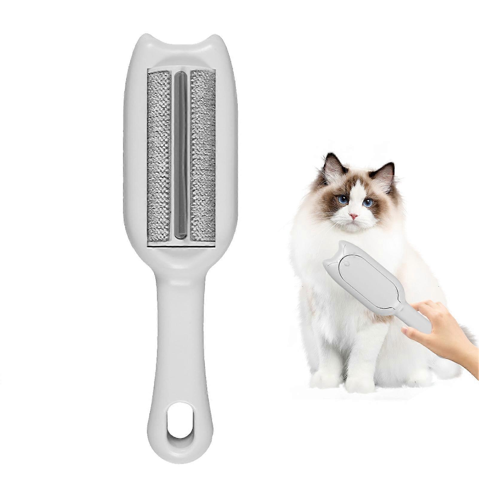 Pet hair remover, reusable lint roller Portable lint roller for sofa, ergonomic handle, cat hair remover, peel roller white