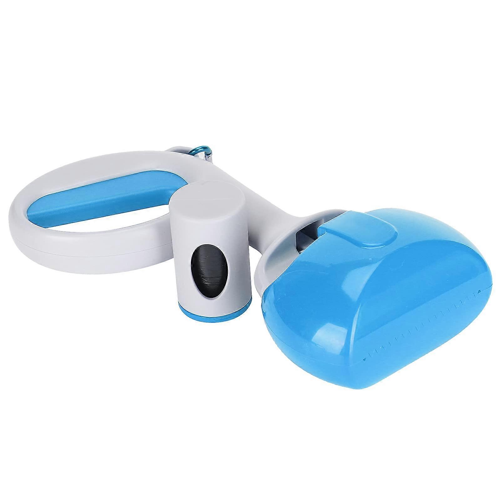 Portable 2in1 Poop Scooper for Dogs and Cats – Durable Poop Scoop with Strength Materials and Spring, Including Dog Waste Bags (S)