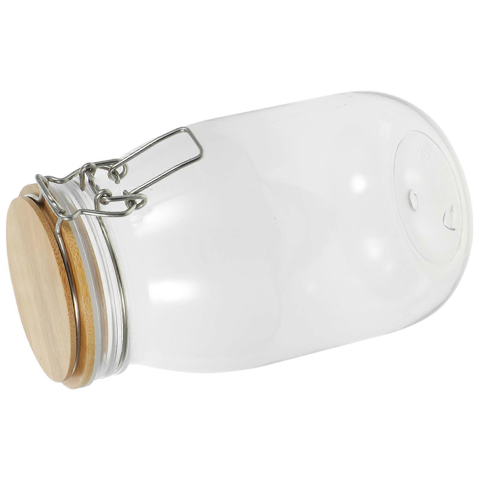 Airtight Food Container Large Storage Jar Buckle Design Canister Transparent 21X11X11CM Sealed 1Pack