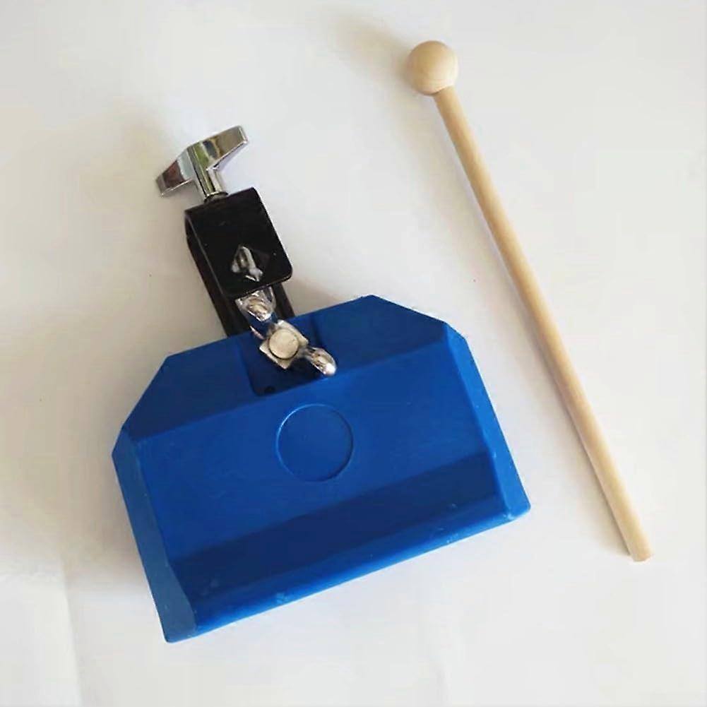 Multifunctional ABS cowbell with drumstick, for cheering and music (Blue)