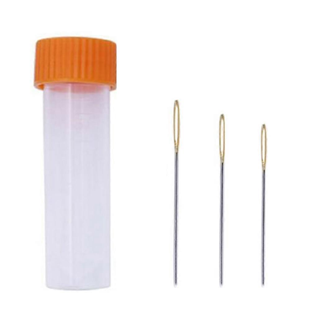 18pcs Carbon Steel Large Eye Stitching Needles for Easy Threading in Silver Ideal for Sewing and Crafting Projects