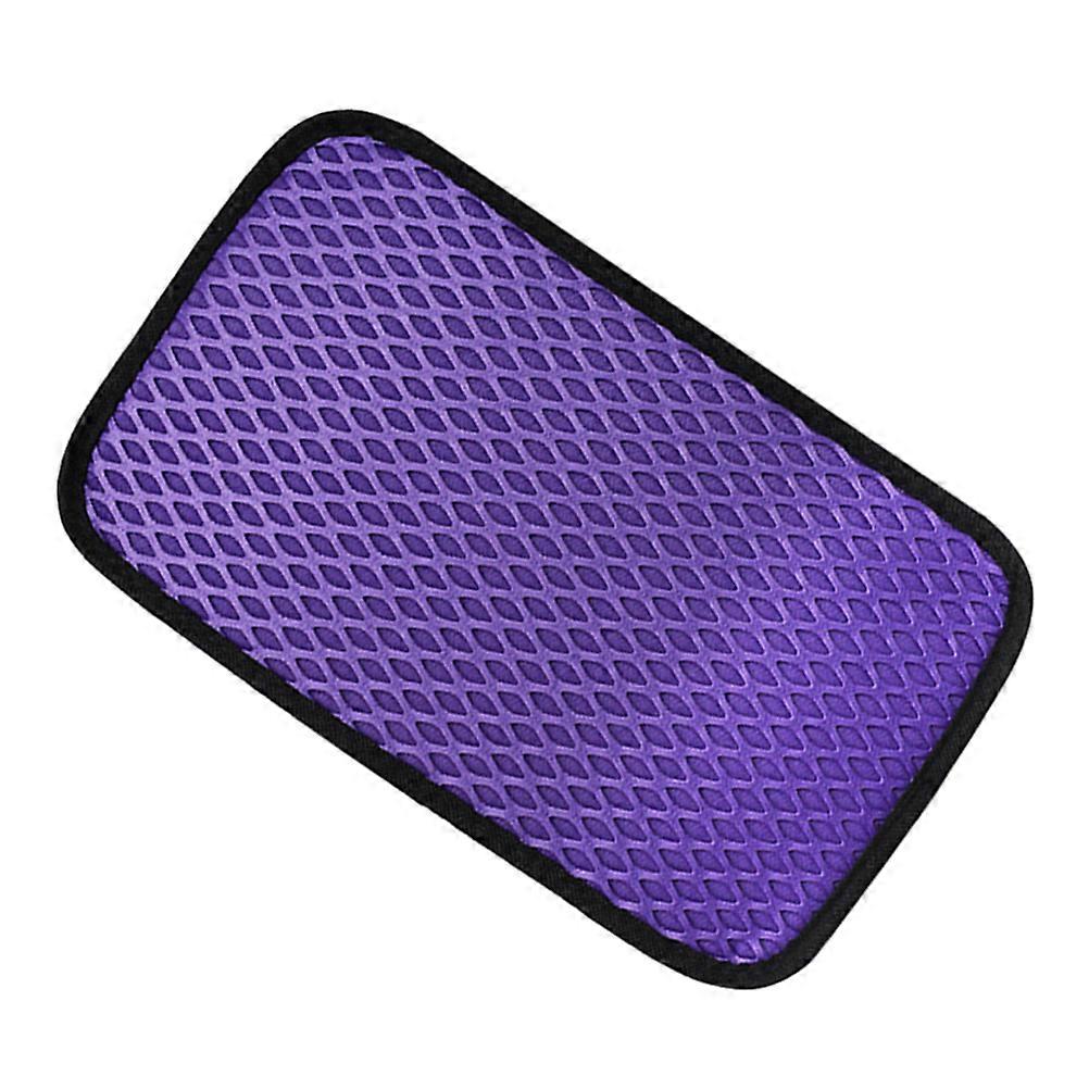 Stylish Durable Car Armrest Cover Protective Cushion for Vehicle Center Console Easy to Clean Dirt Resistant Purple