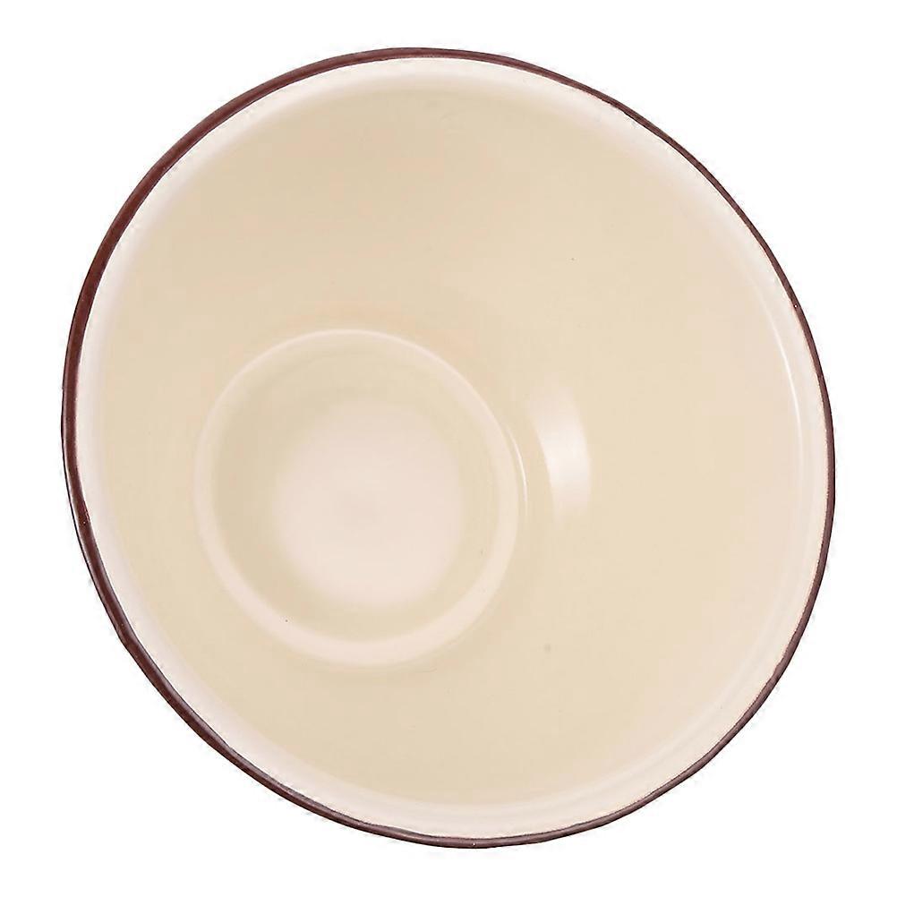 Kitchen Enamel Bowl Extra Large For Dough Mixing And Salad Storage Beige 1Pack