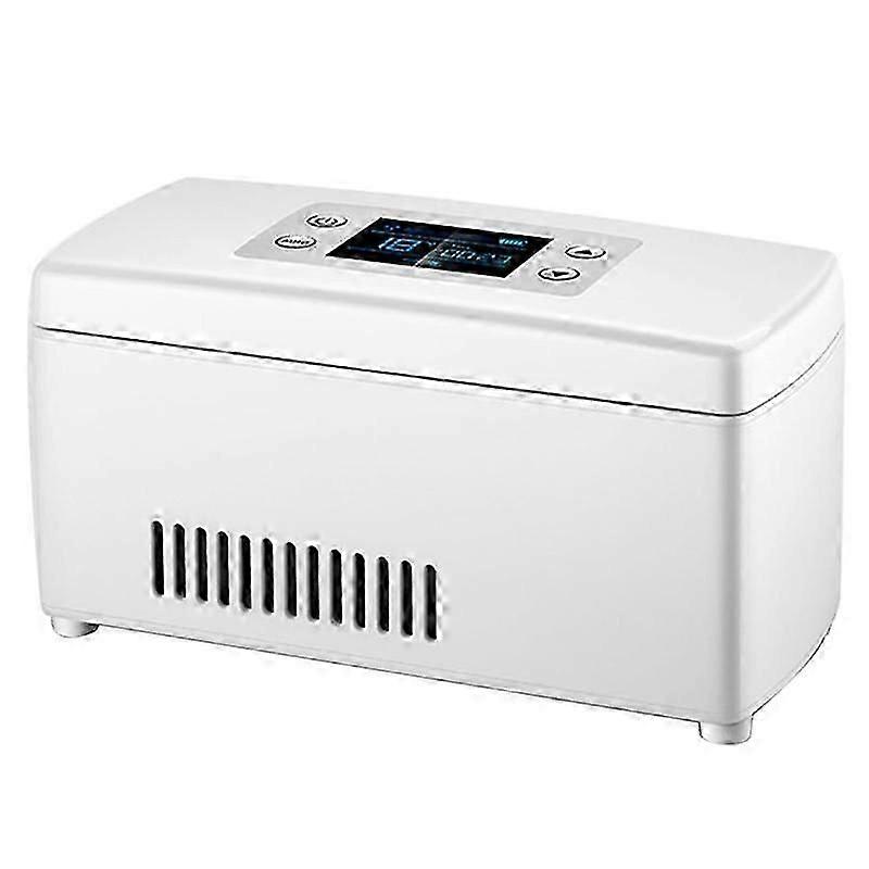 Insulin Refrigerated Box Cooler Cooling Medicine Refrigerator LCD Display Pill Case Hot Dual Travel Case, US Plug