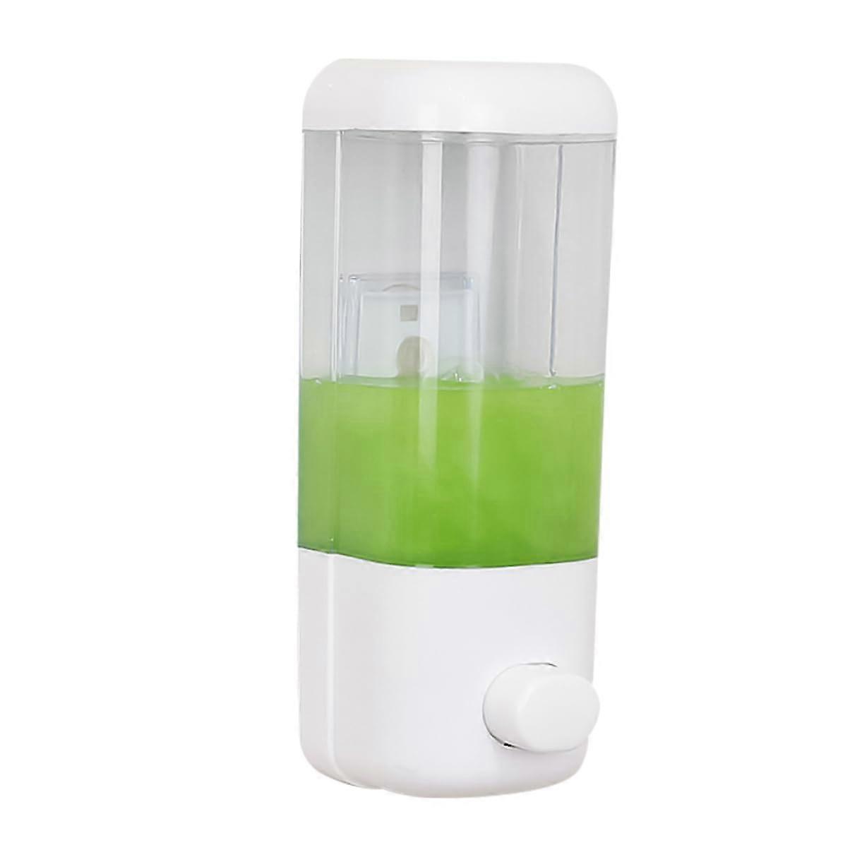 Wallmounted soap dispenser, durable lotion container made of quality material for installation in bathrooms and kitchens, manual press function.