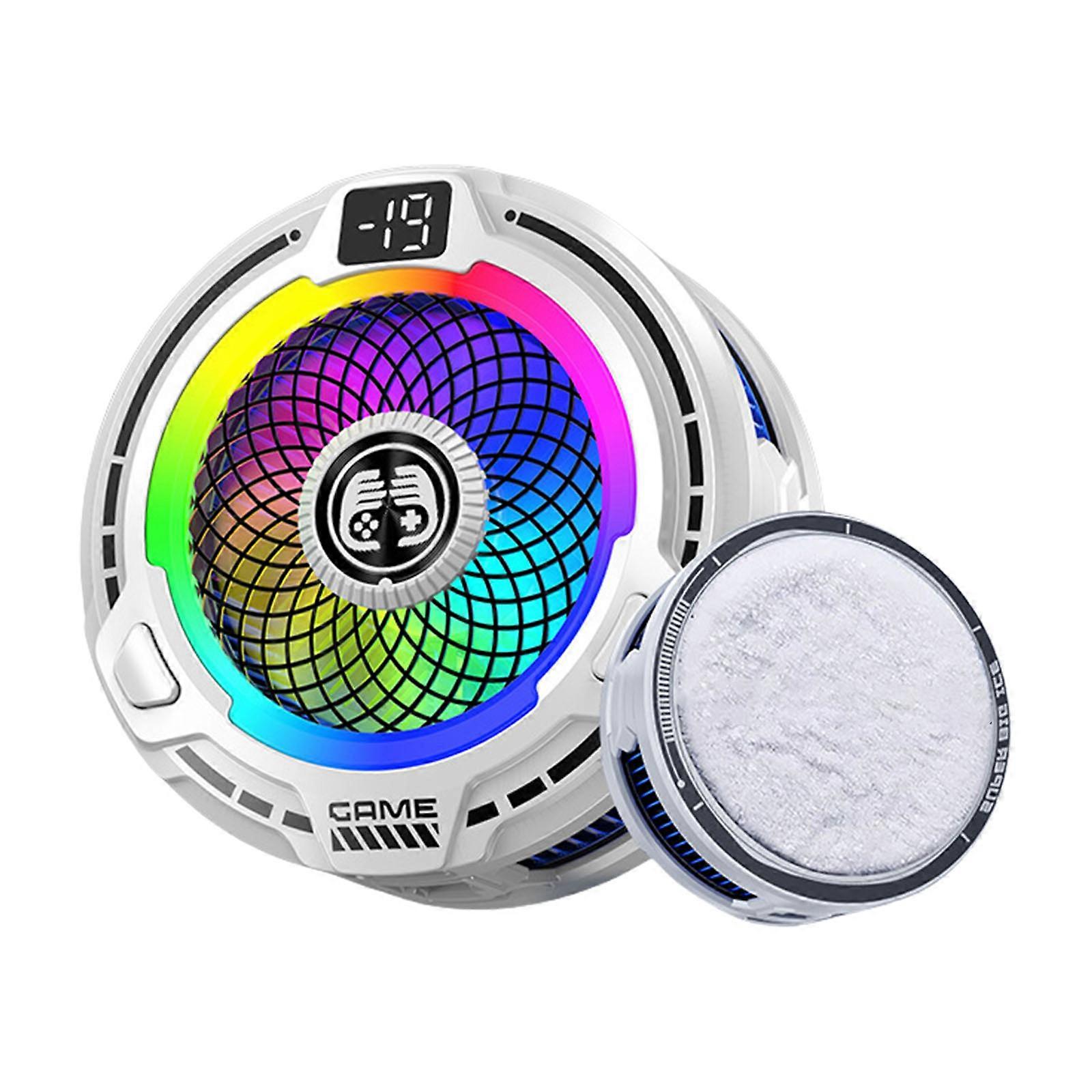 Mobile Phone Coolers Powerful Cooling Fast Cool Down With Semiconductor Technology Low Noise For Gaming Video Recording White
