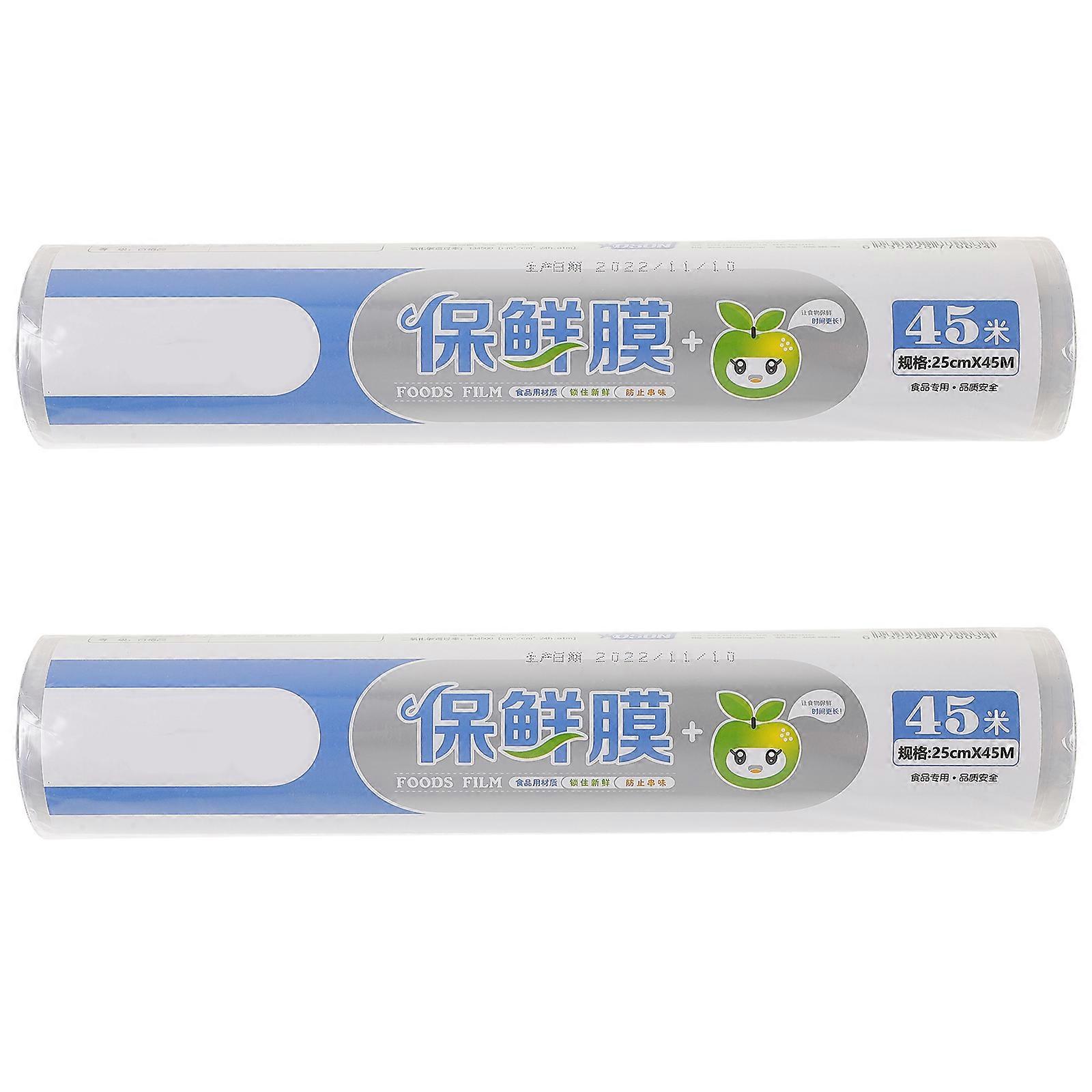 Transparent PE Food Cling Wrap with Slide Cutter for Easy Use in Kitchen and Food Service 25CMx45