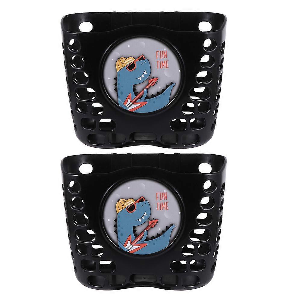 2pcs Cute Bike Basket for Handlebar Easy Install Front Storage for Bicycles and Scooters, Ideal for Children's Bikes