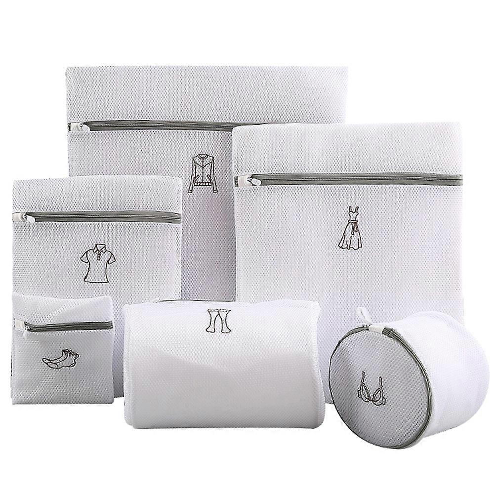 Delicate Laundry Bags Polyester Prevent Deformation Separate Dirty Clothes Square 1Set6pcs