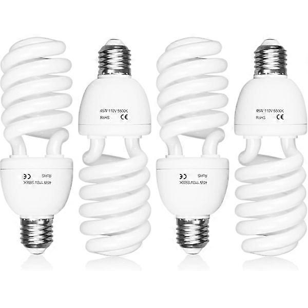 Full Spectrum Light Source, 4x45W 5500K CFL Daylight Lamp for Photography Photo Video Studio Lighting, Softbox