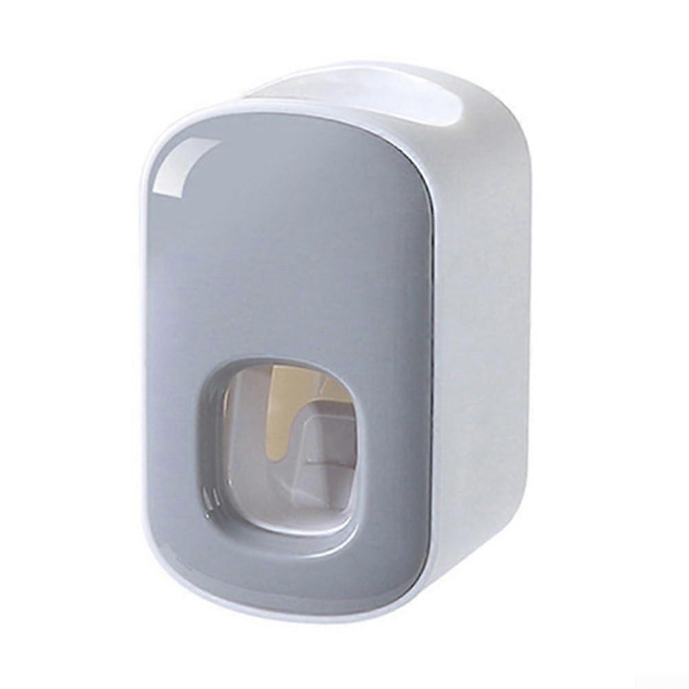 Automatic Toothpaste Dispenser Wall Mounted, No-Drip, One-Hand Operation, Grey