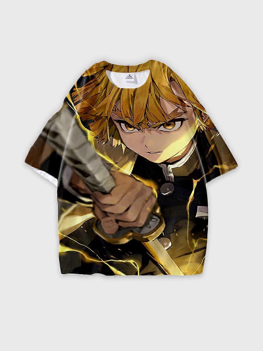 T-shirt round neck Character Pattern loose short sleeve P759