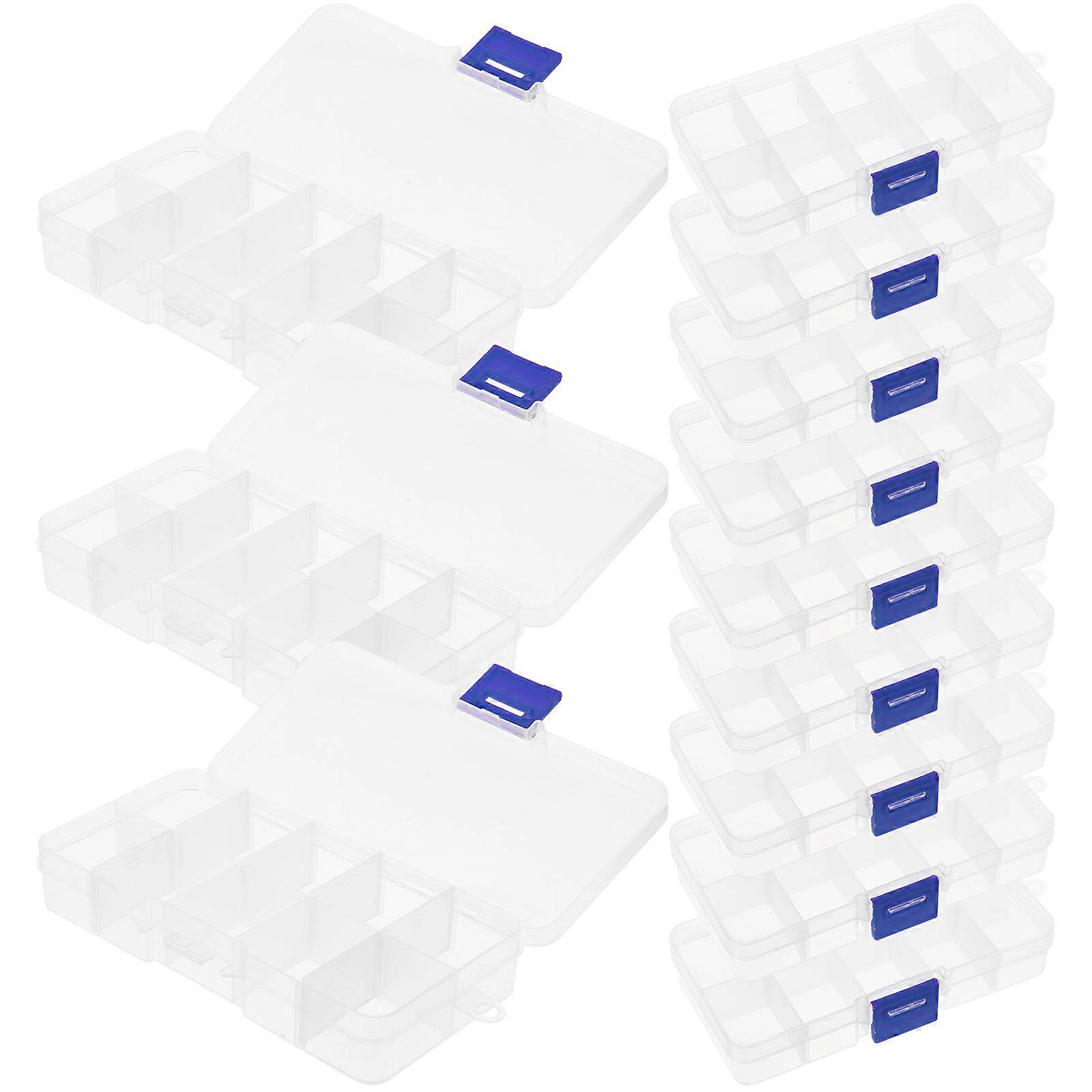 Clear Makeup Organizer Box 12pcs Storage Containers for Cosmetics, Beads & Accessories, Stylish Desktop Organizer for Bathroom and Bedroom Use