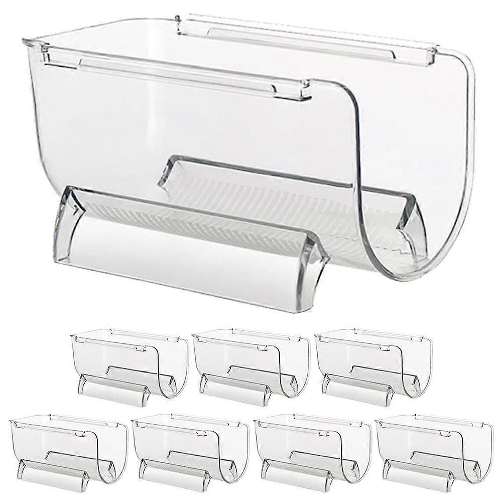 8pcs Stackable Storage Rack Clear Holder For Display For Home Bar Restaurant Party Use
