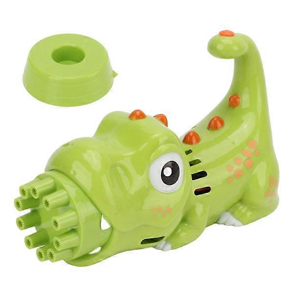 子供用バブルマシン、ハンドヘルドポータブル漫画の動物パターン、3 +幼児のための緑の屋外おもちゃ