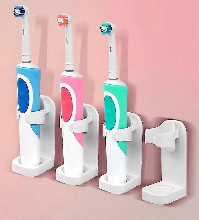 接着剤付き壁掛け歯ブラシホルダー - 4 パック、バスルーム用電子歯ブラシスタンド
