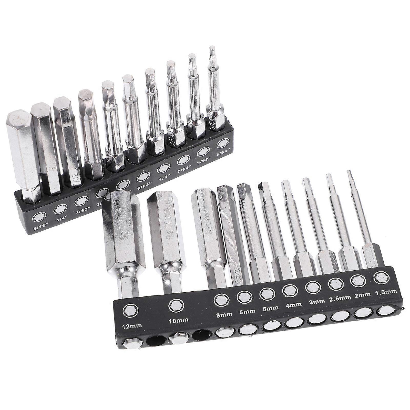 20PCS Metric Drill Bit Set, Chromium Vanadium Magnetic Impact Driver Bits for Electric & Manual Screwdrivers, Durable Professional Hand Tool