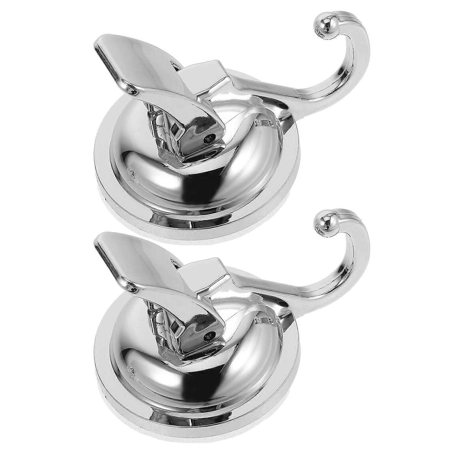 Suction Cups With Hooks Kitchen Accessories Non-Marring ABS 8.5X6CM Multi-Functional 2Set