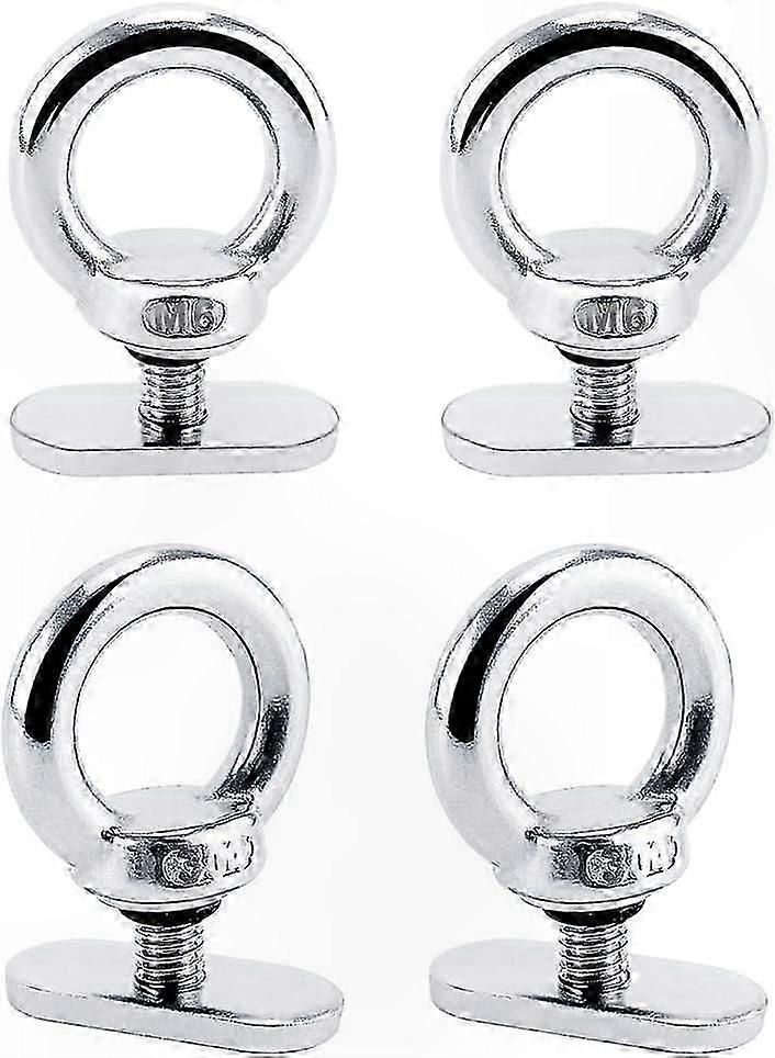 4-Pack Track Mount Eyelets for Securing Bungee Cords, Up to 0.6 Inch