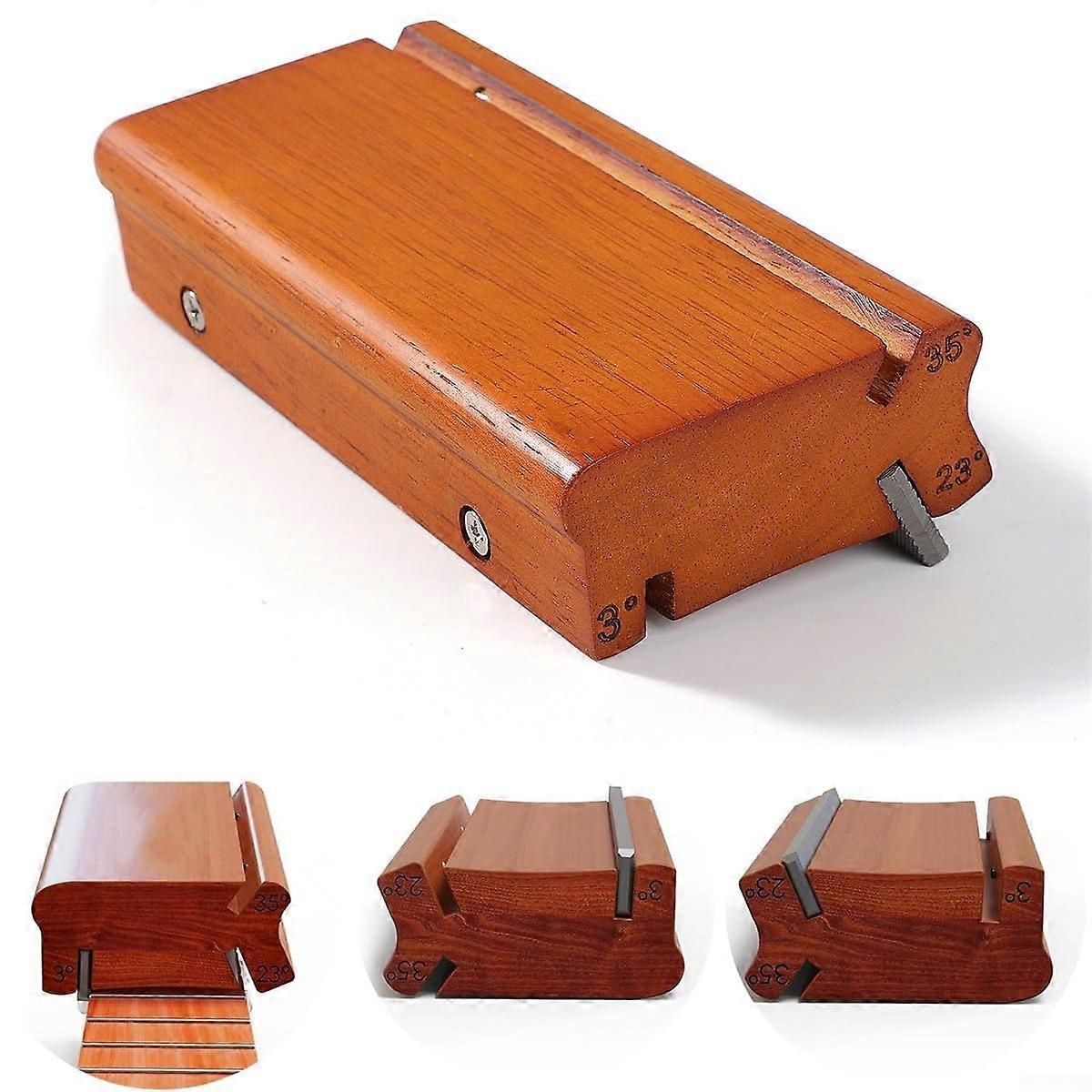 Professional Guitar Fret File with Multiple Angles and Wooden Handles for E-Bass, Ukulele, Banjo, Precision Tool