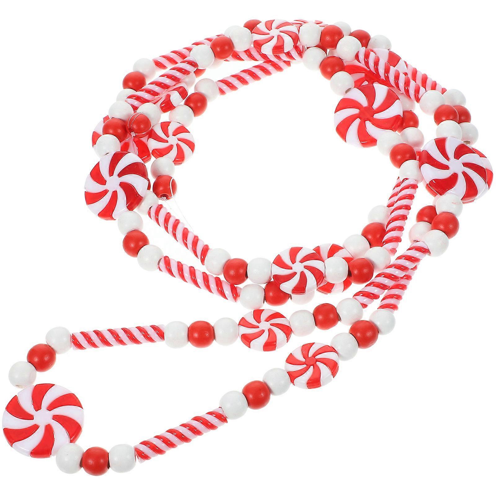 Rustic Design Xmas Tree Ornaments Candy String Shape For Christmas Celebration 78.60X1.38X0.39in 1 Set