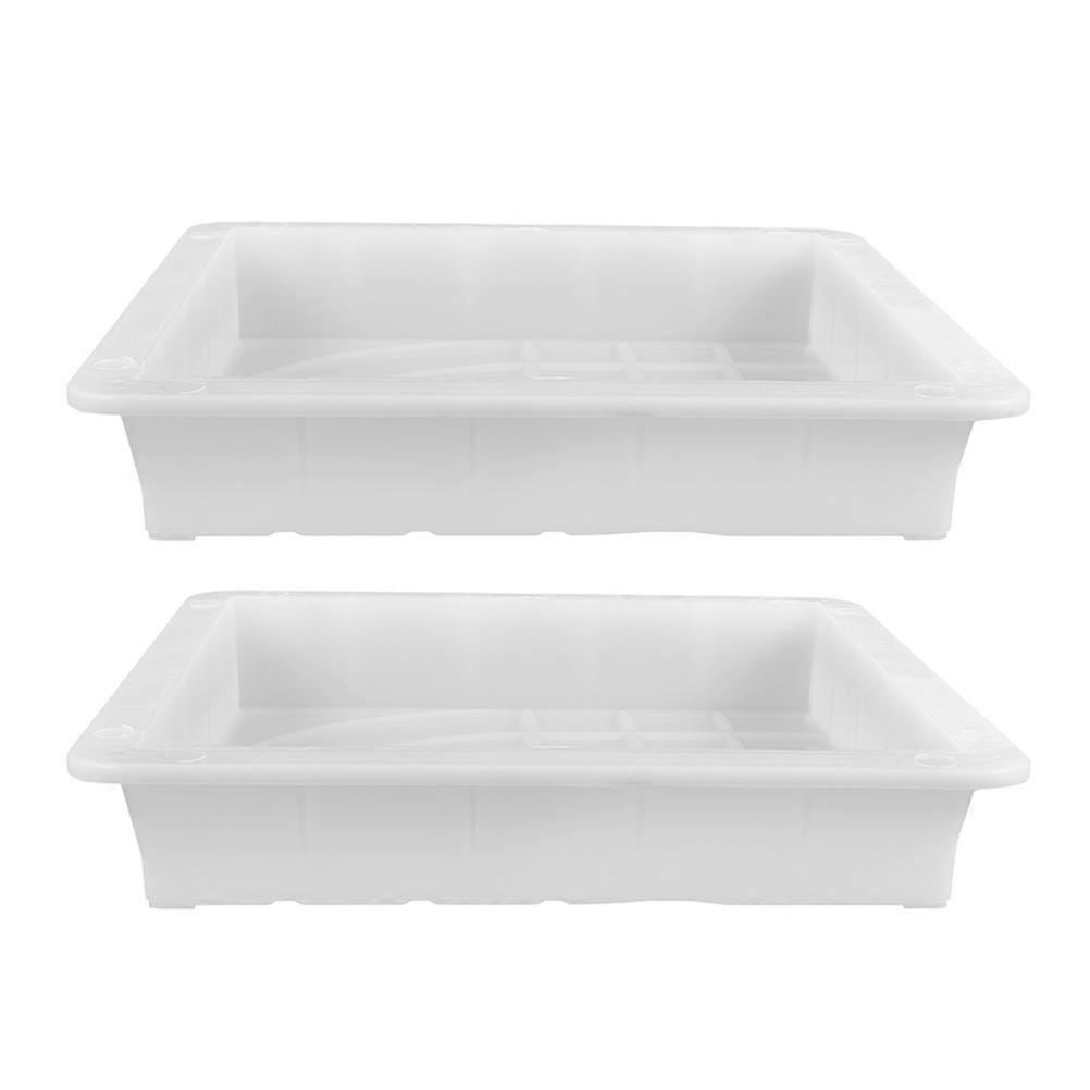 2pcs Concrete Molds for Paving Sidewalks and Paths White Plastic DIY Tile Mold for Outdoor Use