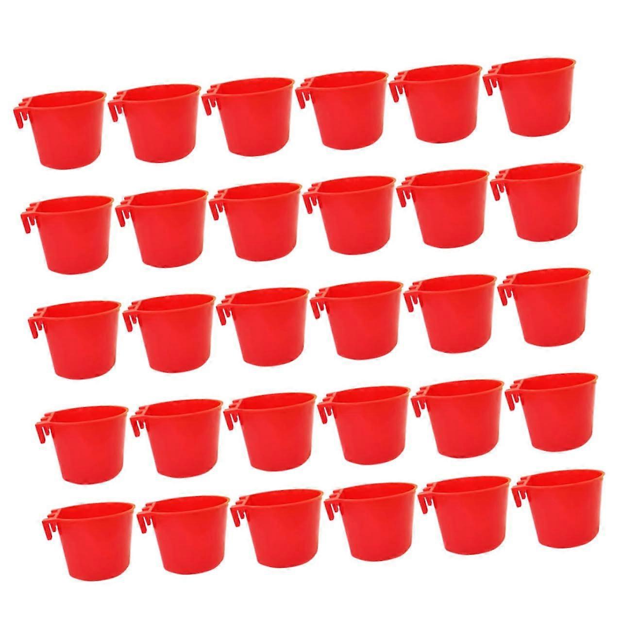 Bird Cage Bowls 30-Piece Hanging Feeder Set Reusable Easy Clean Water Bowls For Birds And Other Pets