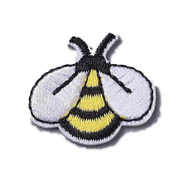 5 fabric patches iron on small cute bee