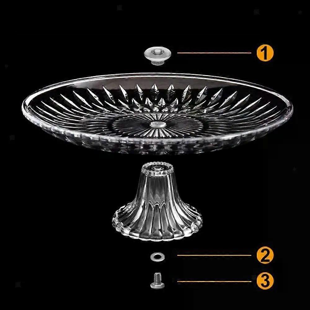 Round Clear Dish Platters Plate Food Serving