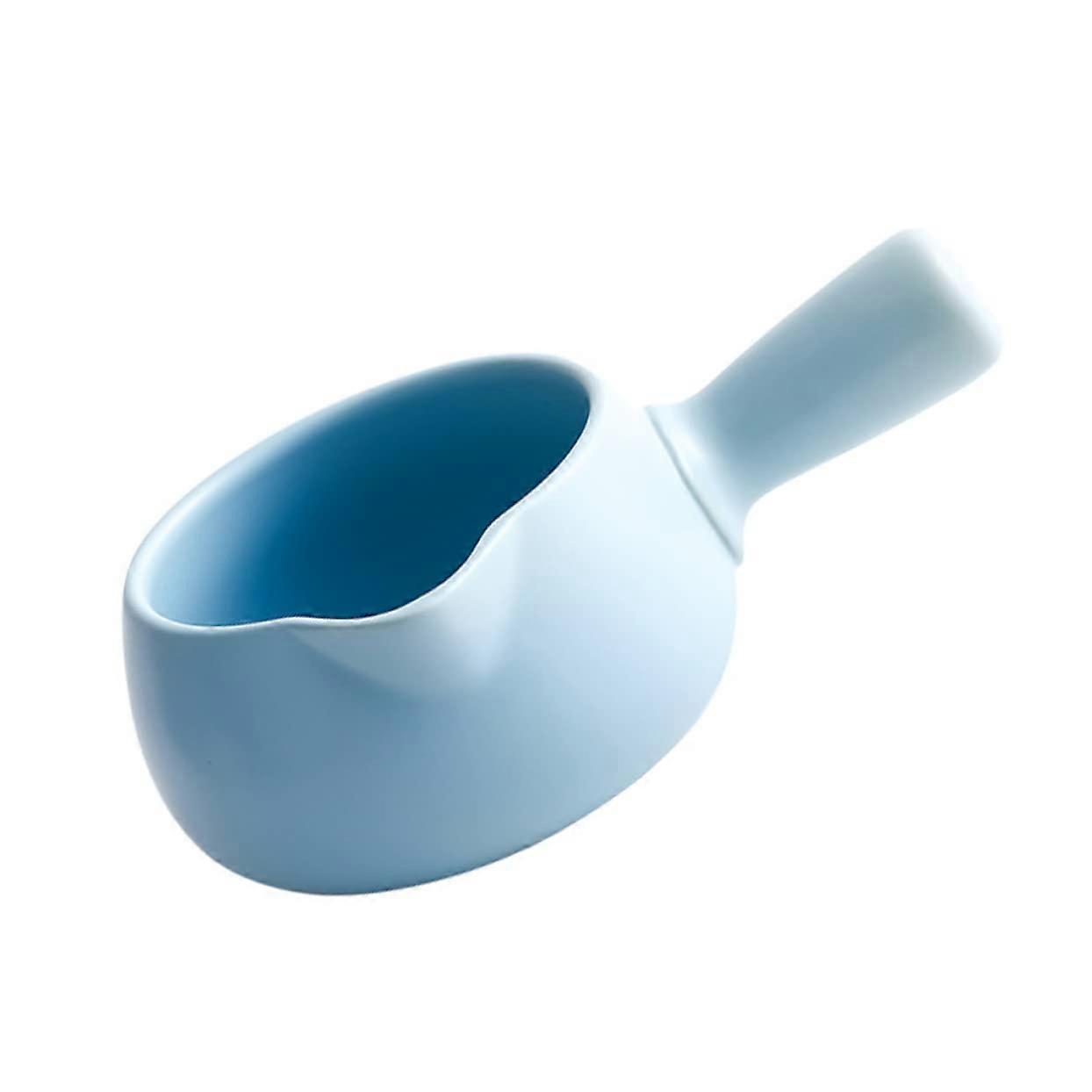 Ceramic Soup Pot 22CM Blue - Multi-Functional Ceramic Heating Pot for Soup, Pasta, and Milk Cooking