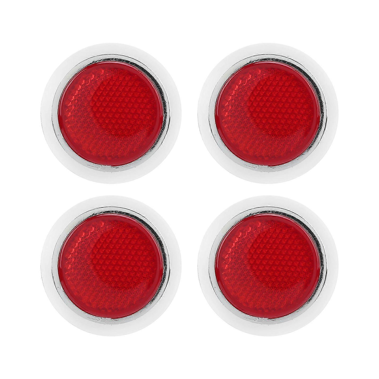 motorcycle reflective protection 4pcs abs chrome trim round reflectors