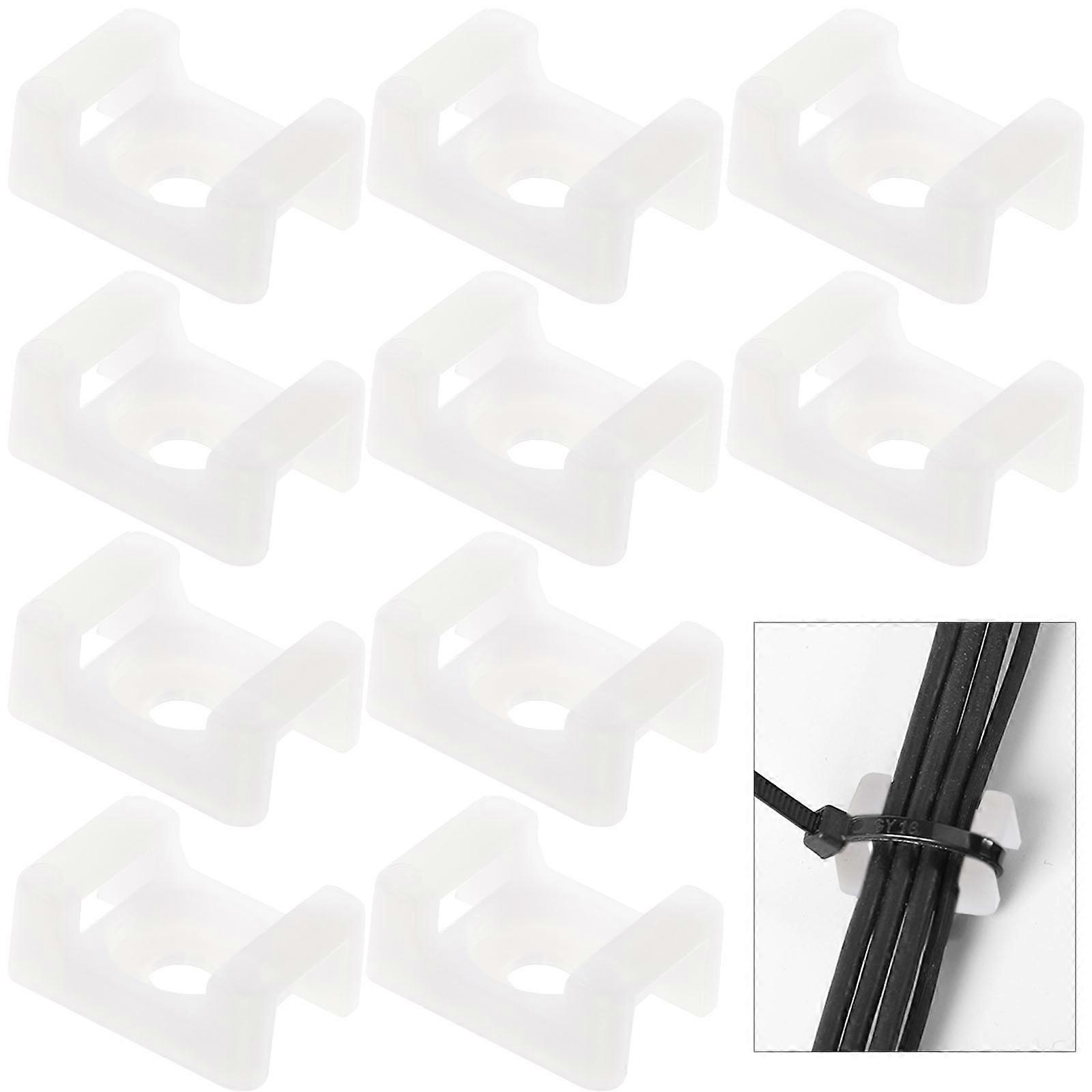 500pcs Cable Zip Tie Mounts Saddle Type Wire Cable Mounts Base Cable Ties Holder