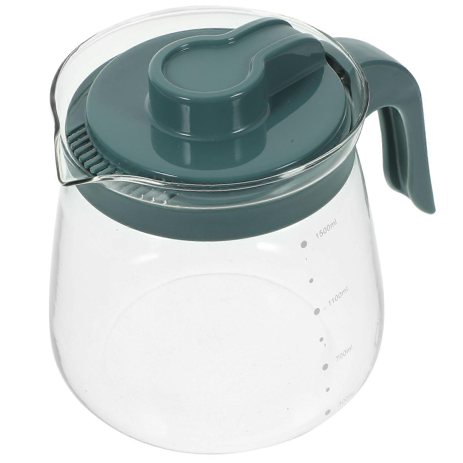 Large Capacity Glass Teapot For Tea Lovers Home Use 14.4X14.5X14CM White Design 1Pc