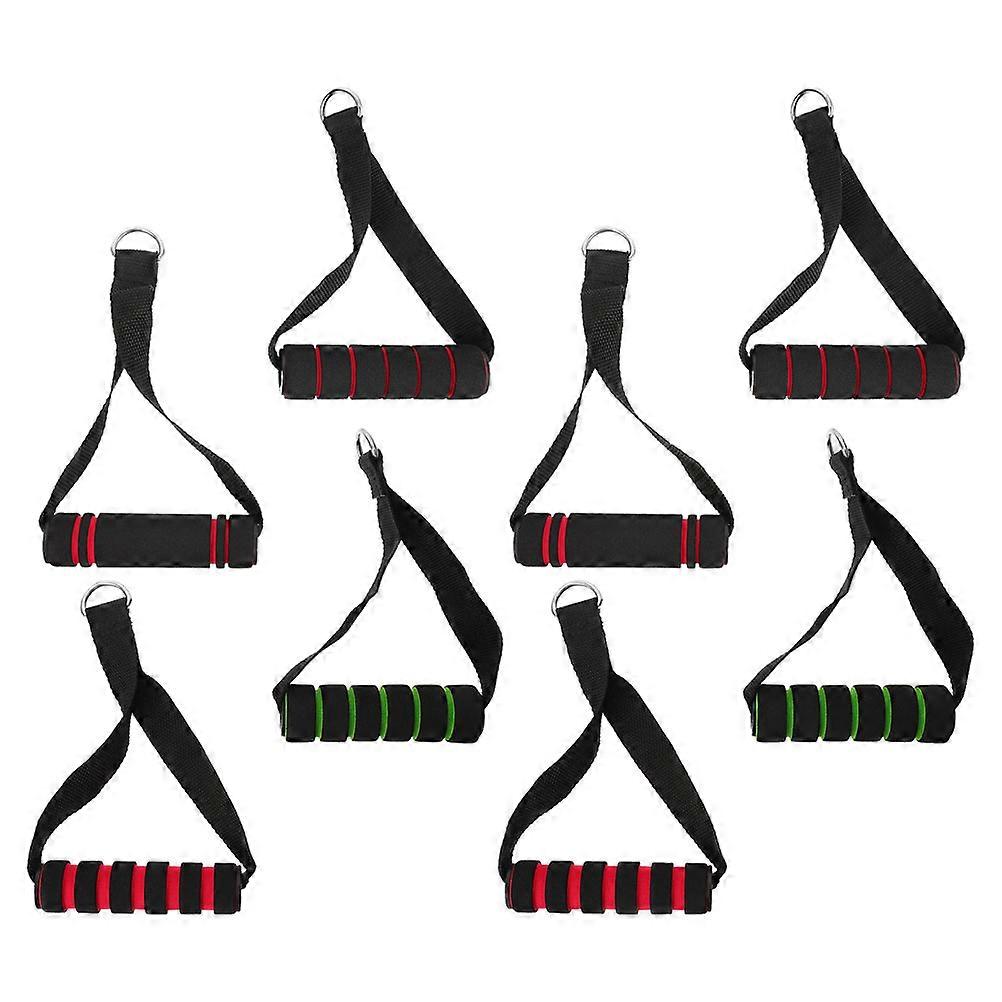 Fitness Handle Grip For Exercise Machine 8Pack Assorted Color Non-Slip Ergonomic Handle Lightweight Bands