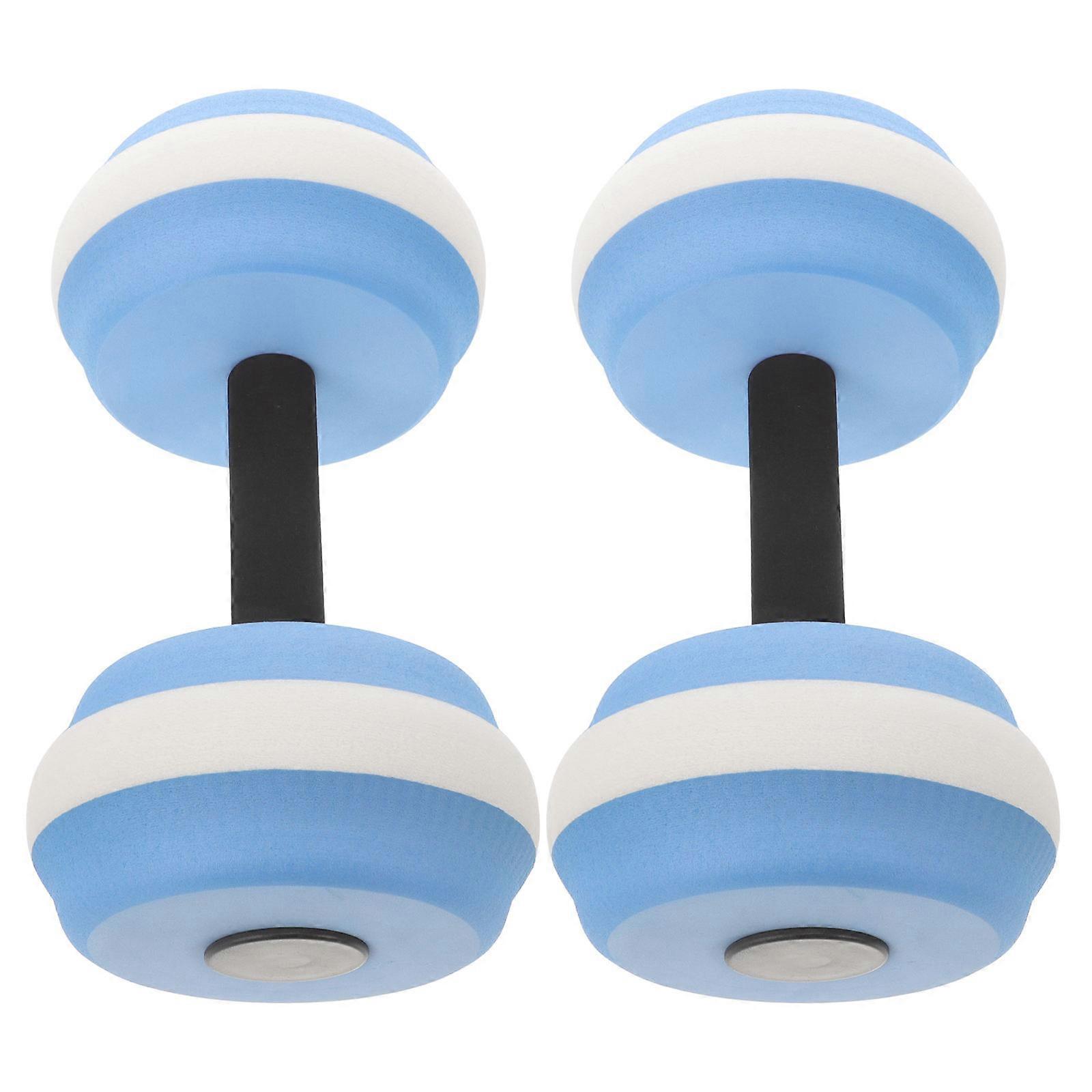 Blue EVA Dumbbell Set for Exercising 1 Pair Portable Swimming Water Supplies Suitable for Any Water